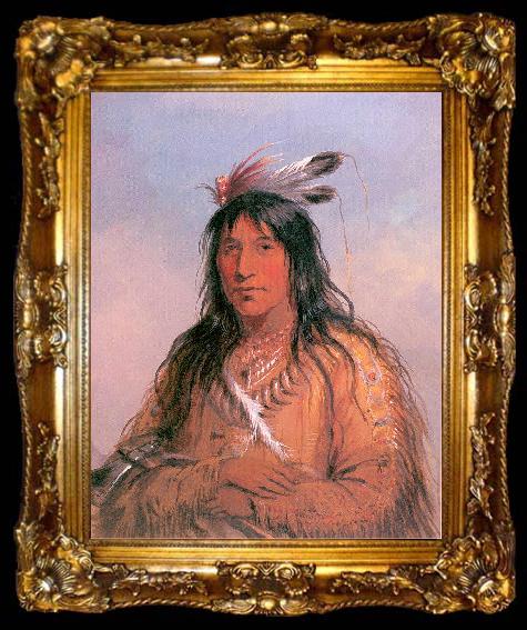 framed  Miller, Alfred Jacob Bear Bull, Chief of the Oglala Sioux, ta009-2